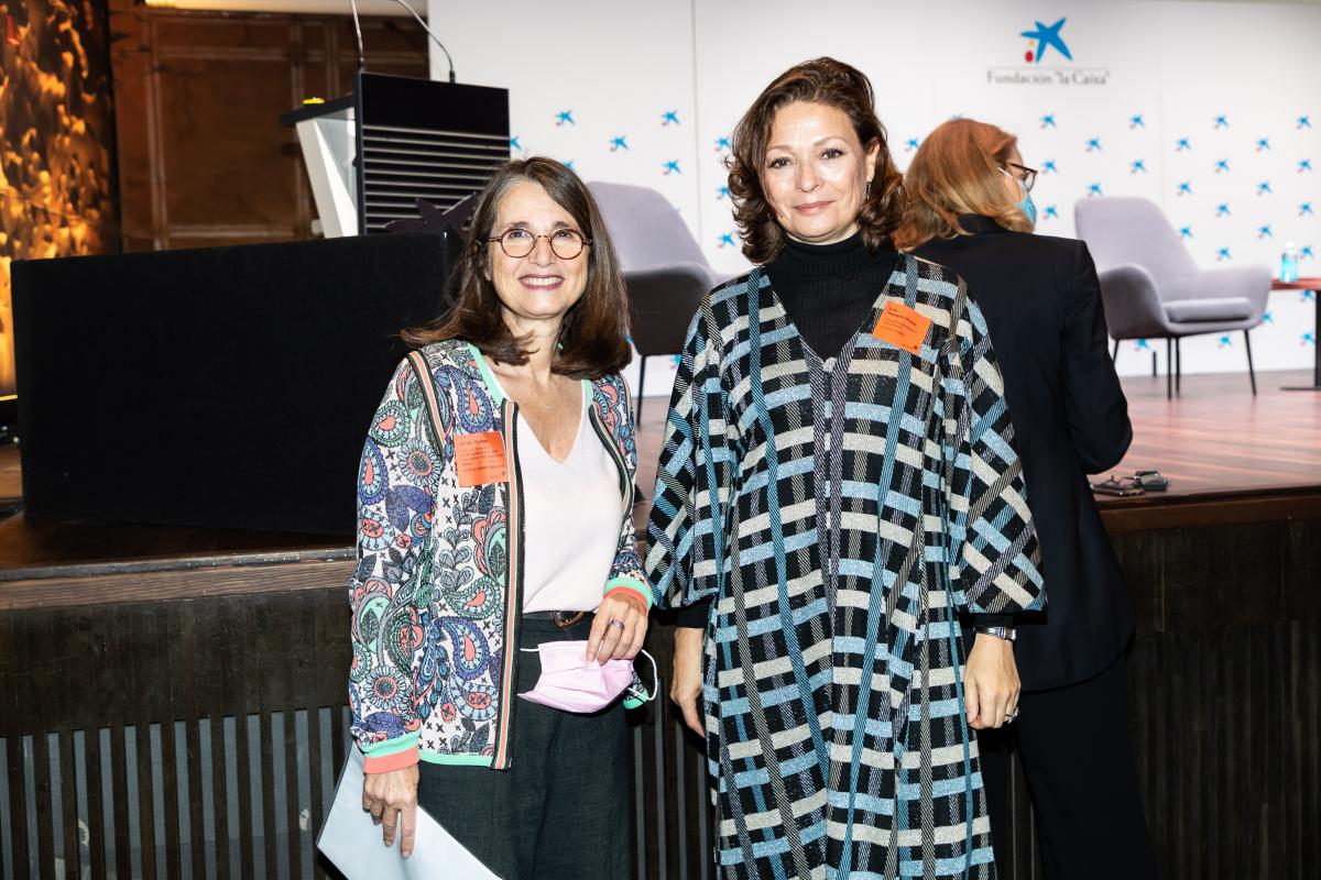 Loa Haagen Pictet, Chief Curator of Collection Pictet and Chair of IACCCA with Nimfa Bisbe, Head of the Contemporary Art Collection ”la Caixa” Foundation and Vice-Chairman of IACCCA